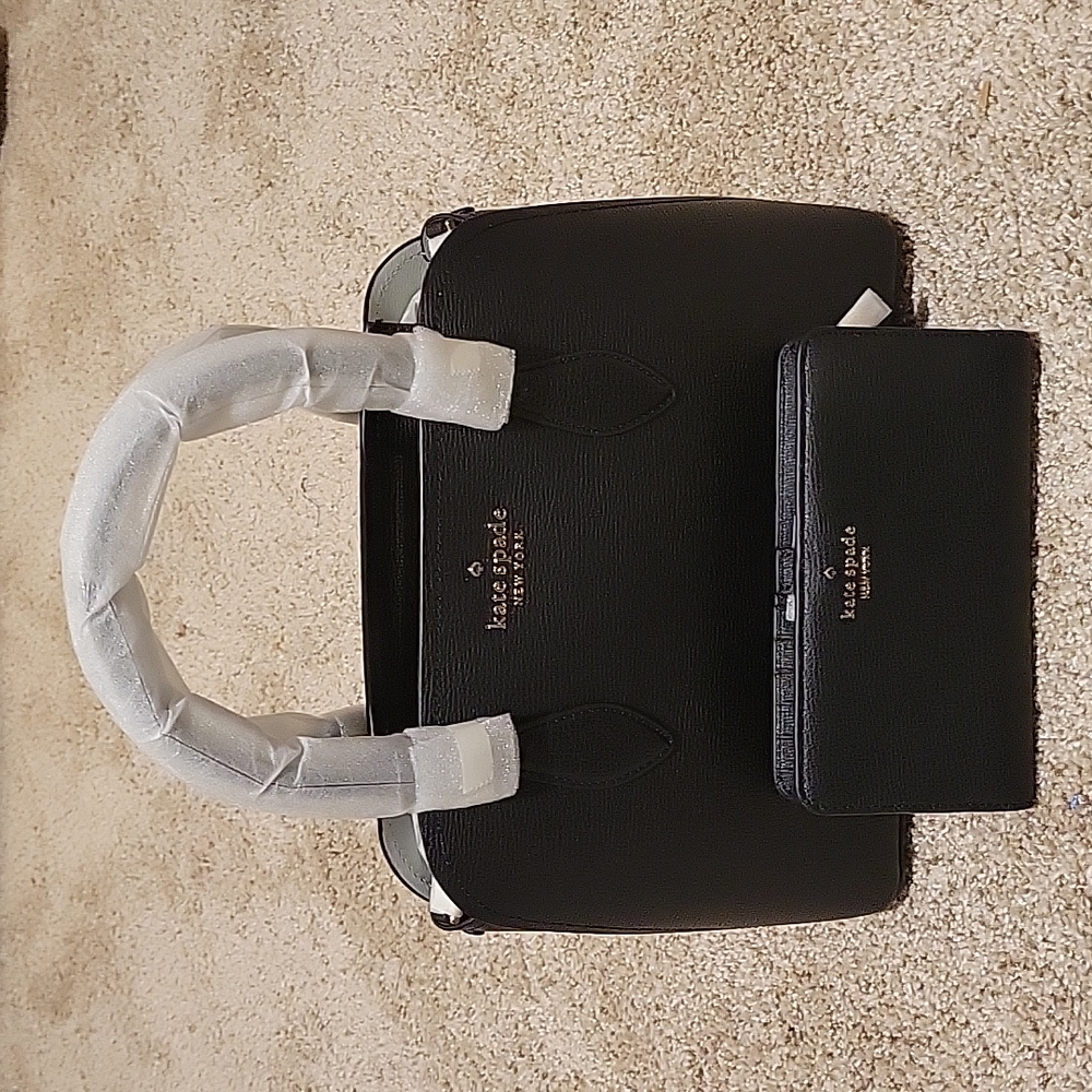 NWT Kate Spade Darcy small satchel set, black